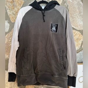 Teddy Fresh Men's Gradient Hoodie in Black and Gray